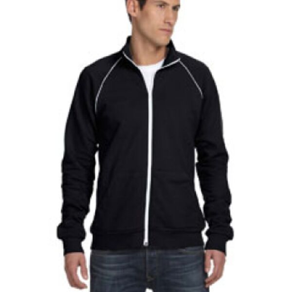 3710 Bella + Canvas Men's Piped Fleece Jacket Thumbnail