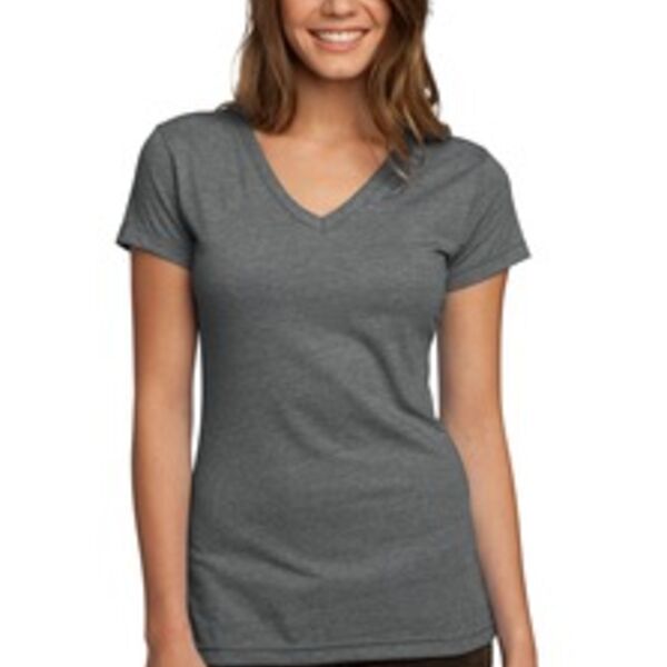 District® Juniors Tri-Blend V-Neck Tee. DT242V Thumbnail